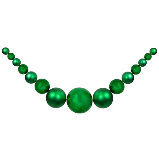 6Ft Green Shiny & Matte Shatterproof Ball Christmas Swag By Northlight | 6 ft | Michaels®